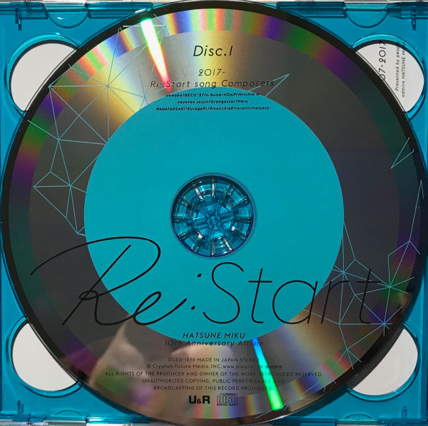 HATSUNE MIKU 10th Anniversary Album 「Re:Start」 - Various artists